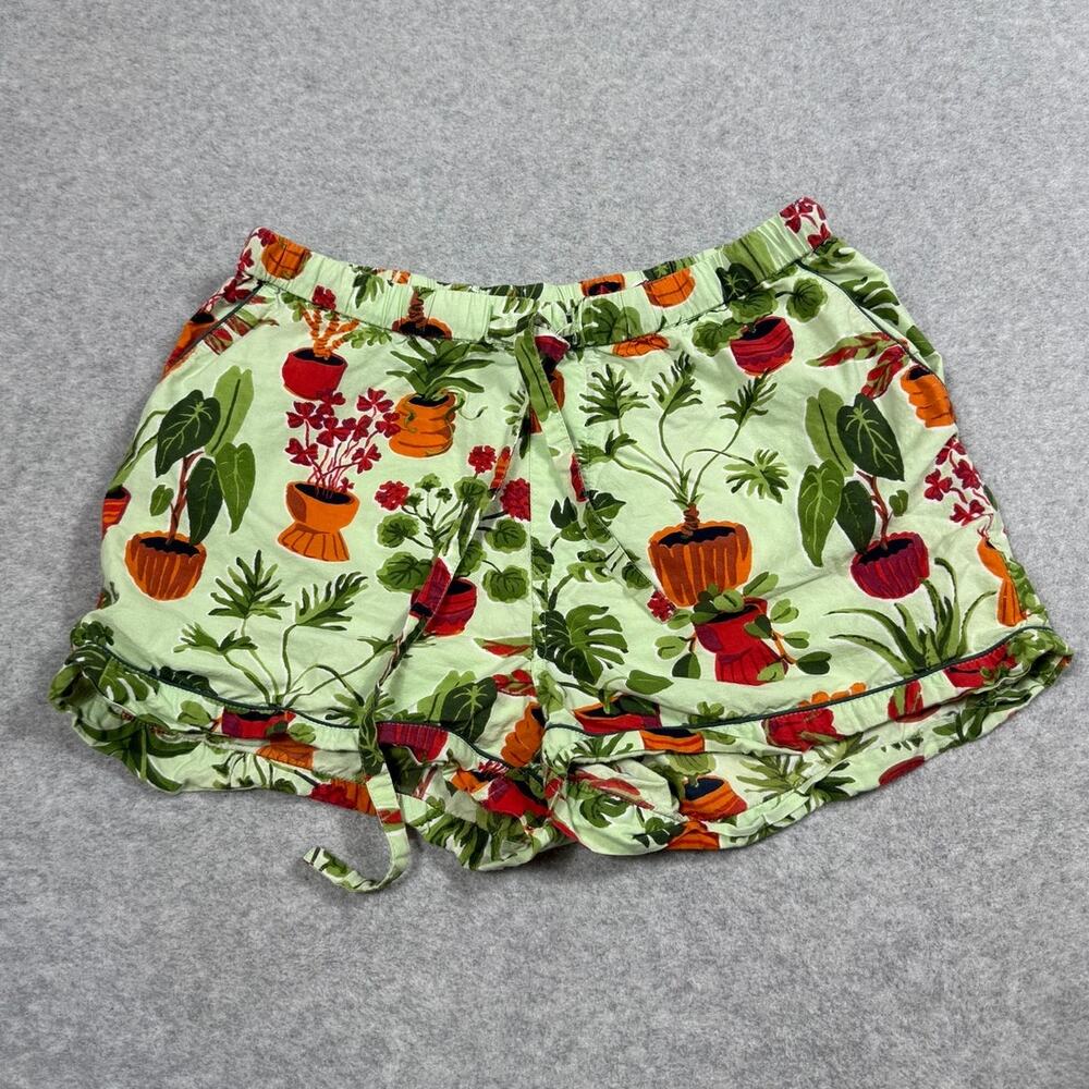 Printfresh Potted Plant Pajama Shorts Womens Size XS